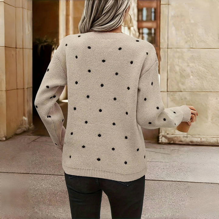 Nora | Elegant And Textured Dotted Knit Sweater