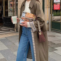 Harper | Comfortable And Chic Oversized Check Trench Coat