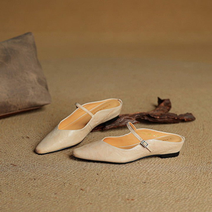 Sophia | Elegant and Timeless Buckled Pointed Toe Mules