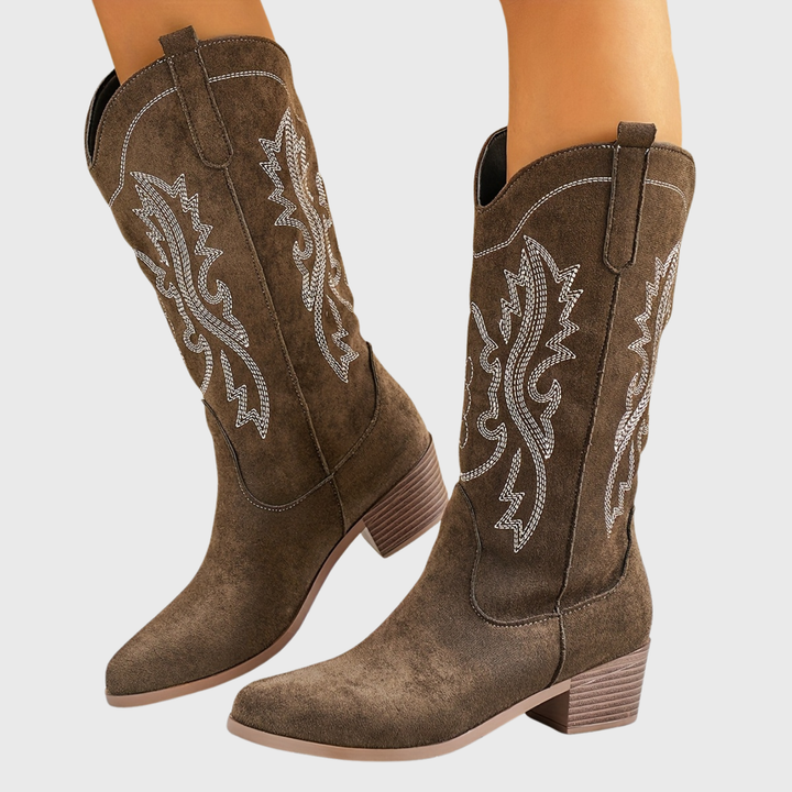 Sophia | Bottes de cowboy raffinées et sophistiquées à mollet large