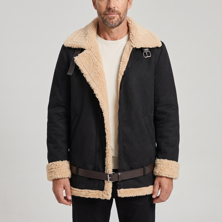 Aviator | Shearling Lined Aviator Jacket – Warmth and Rugged Style for Men