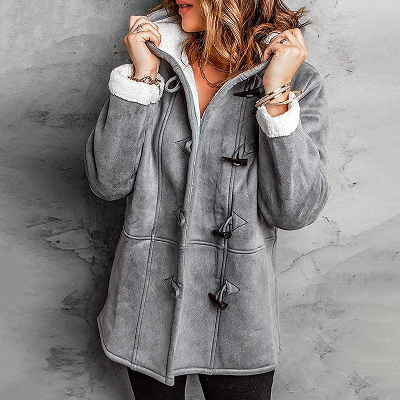Plushbelle | Faux Shearling Winter Coat – Cozy Design for Women