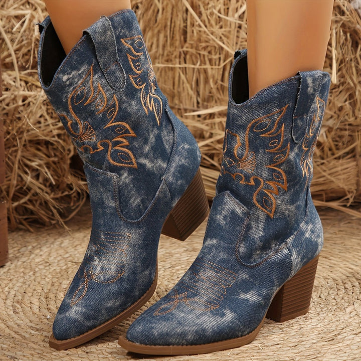 Rosalina | Charming And Floral Embroidered Cowboy Boots