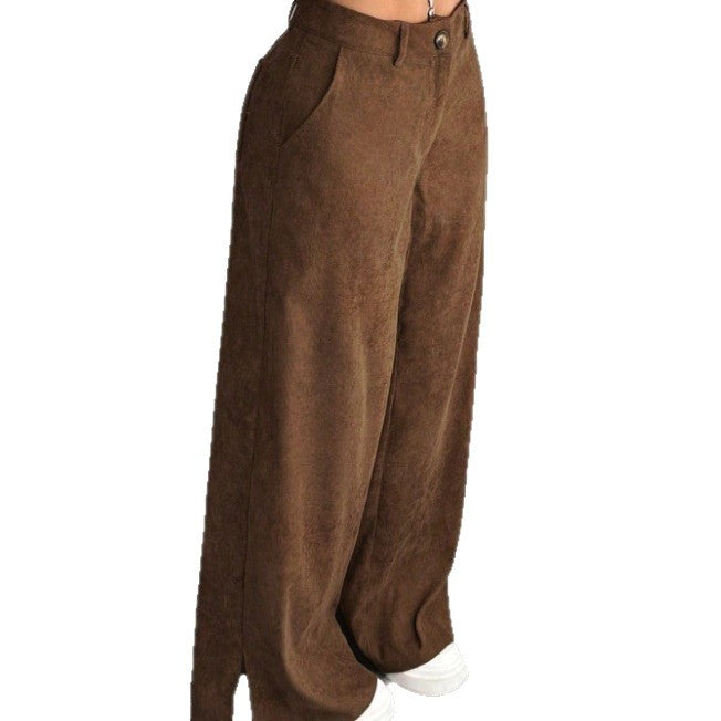 Clara | High-Waist Wide Leg Pants with Side Slits