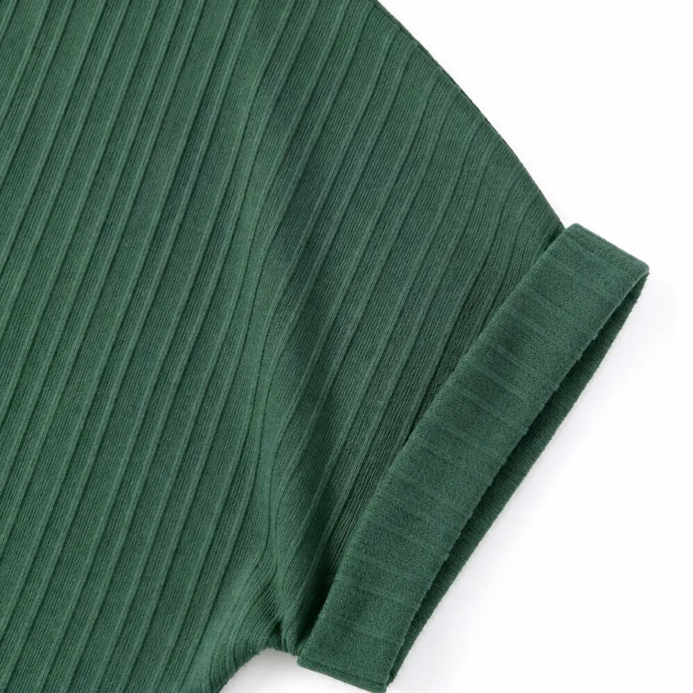Lina | Ribbed V-Neck Shift Dress – Effortless Everyday Style for Women