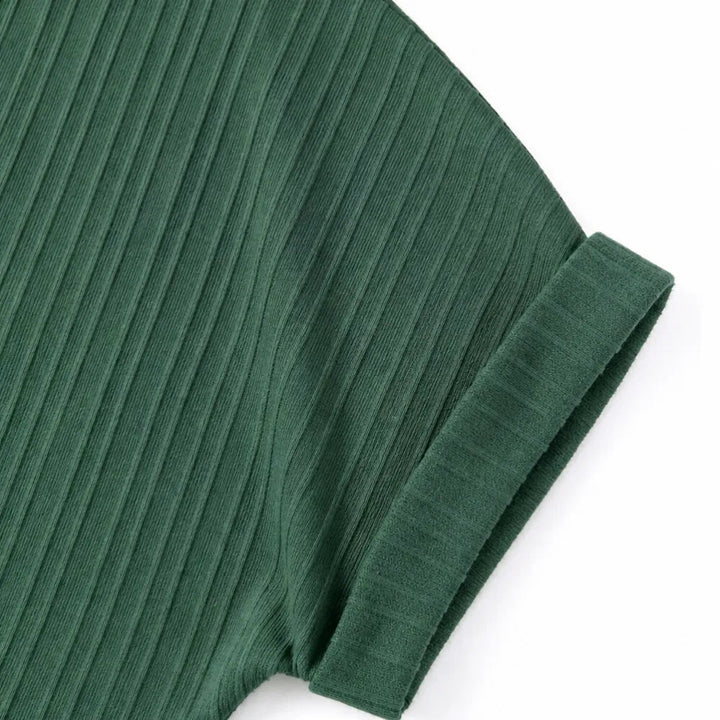Lina | Ribbed V-Neck Shift Dress – Effortless Everyday Style for Women
