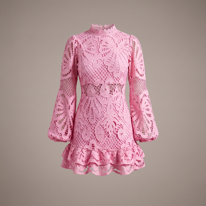 Heavens | Mini Dress – Elegant Cut-Out Lace Design