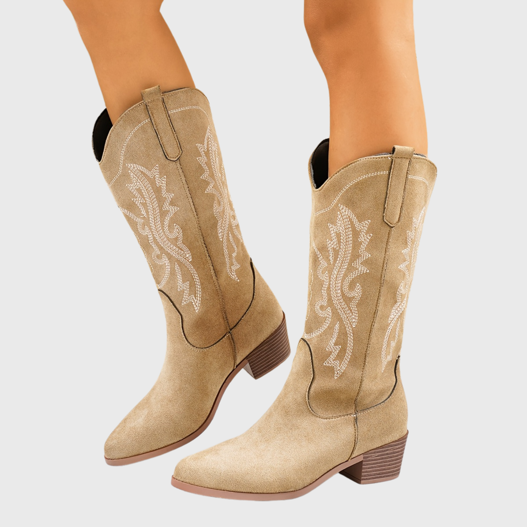 Sophia | Bottes de cowboy raffinées et sophistiquées à mollet large