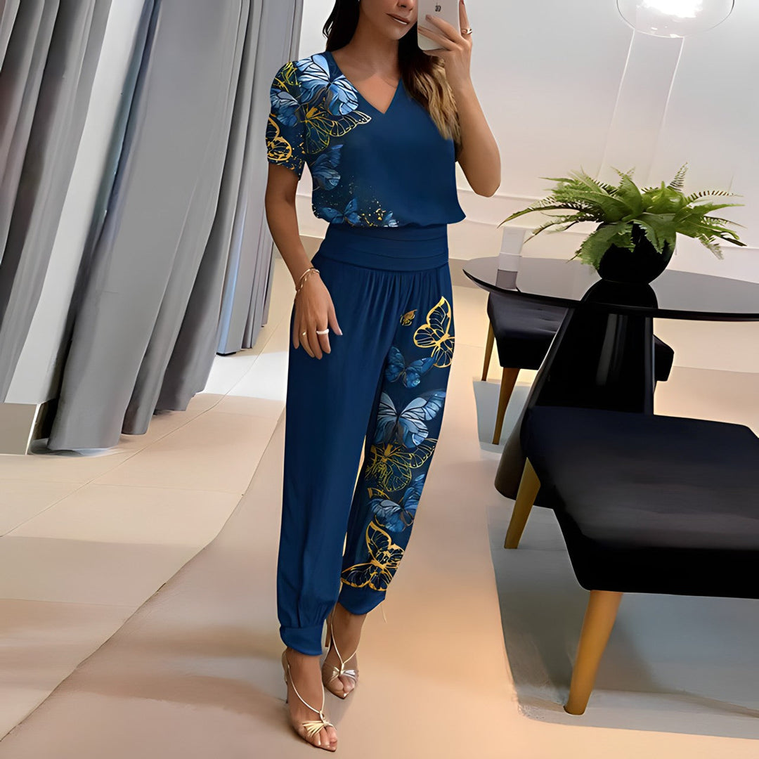 Emily | Chic And Breathable Blouse And Pants Two Piece Set