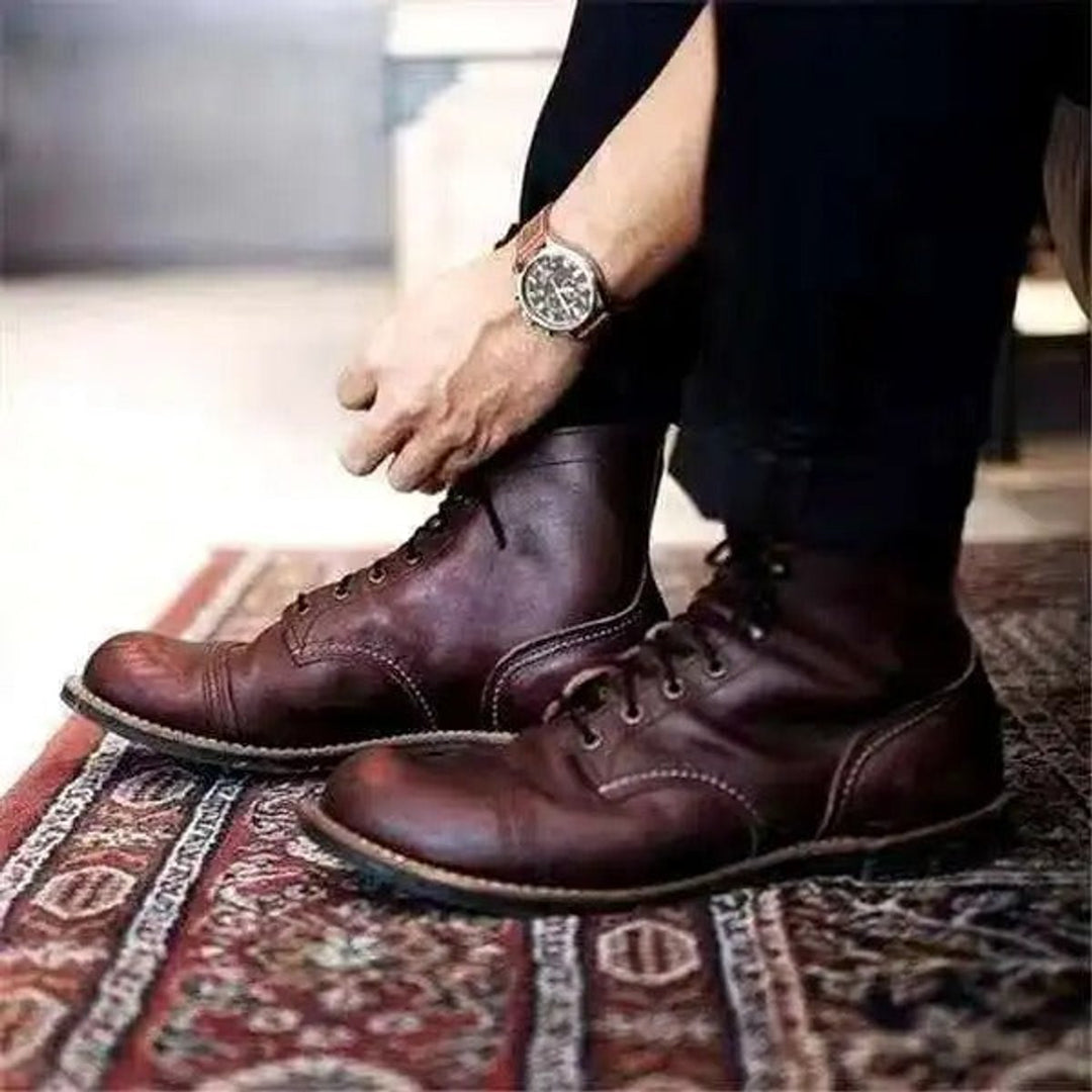 Christian | Robuste und edle Leder-Ankle-Boots mit Zehenkappe