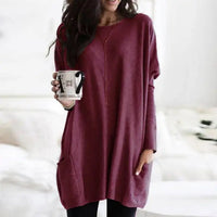 Sarah | Comfortable And Stylish Oversized Pocket Tunic Sweater