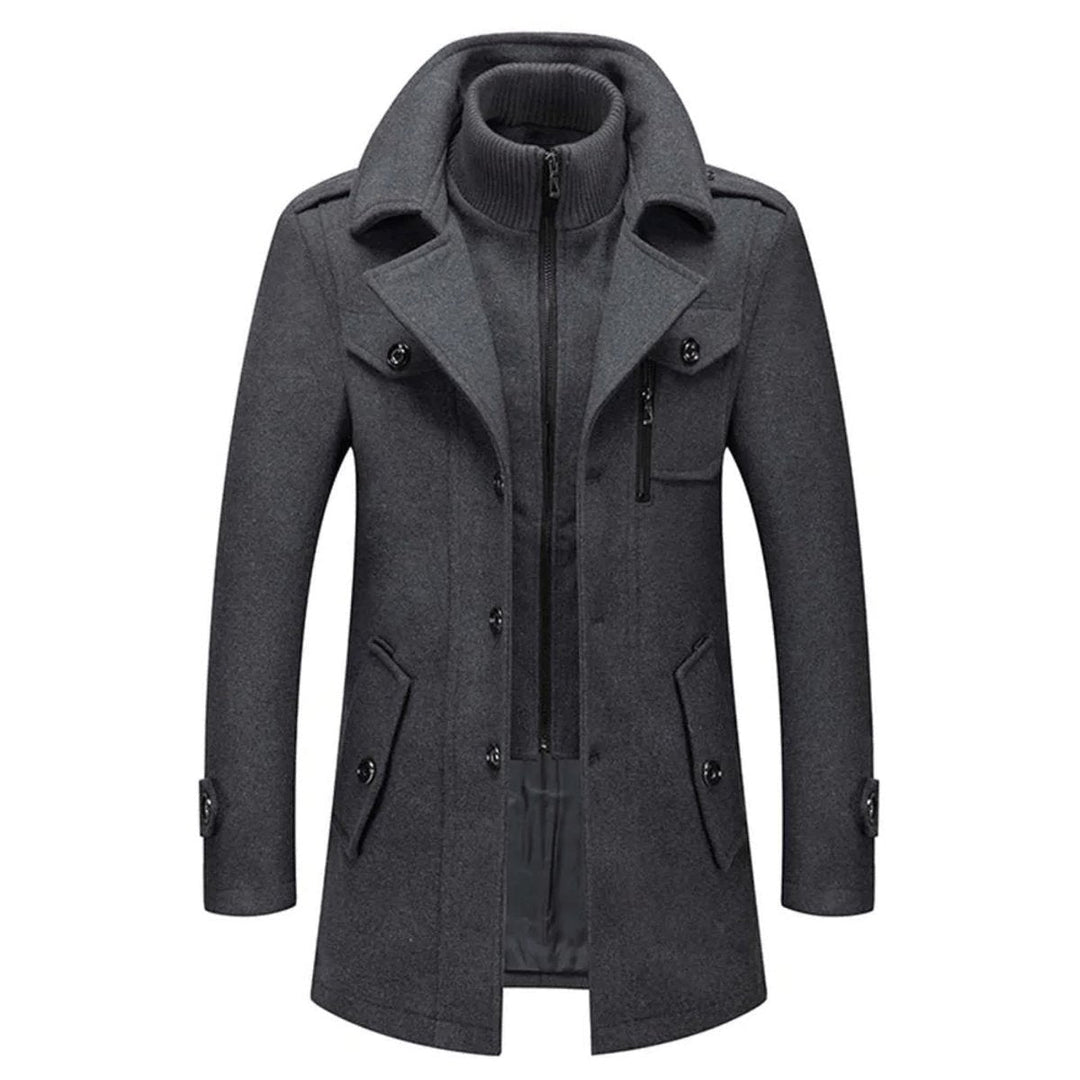 Lukas | Wool Coat – Slim Fit Winter Style for Men