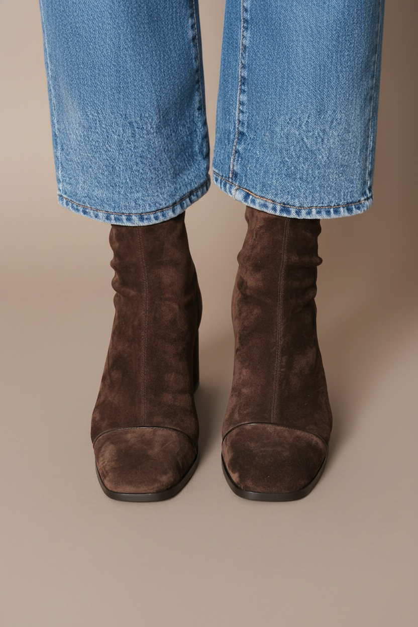 Emma | Zeitlose und bequeme Stiefeletten mit eckiger Zehenpartie