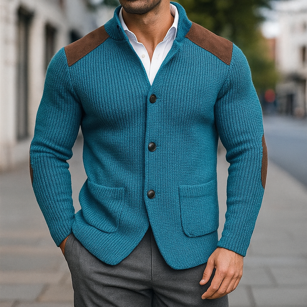 Robert | Stylish And Textured Men's Knit Blazer