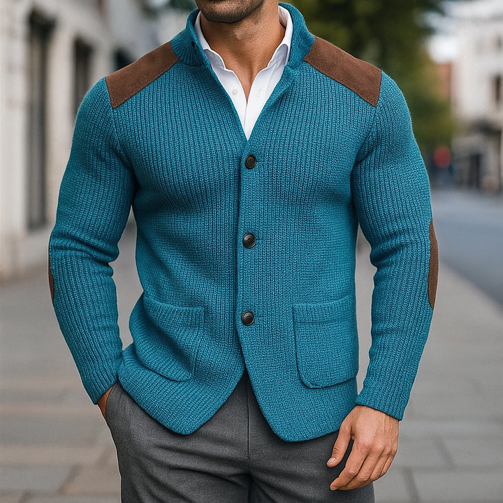 Robert | Stylish And Textured Men's Knit Blazer