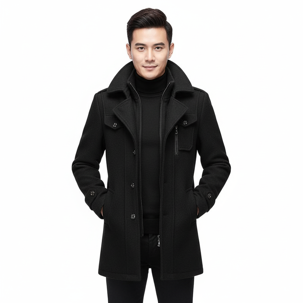 Claus | Double Layer Coat – Modern Elegance for Men