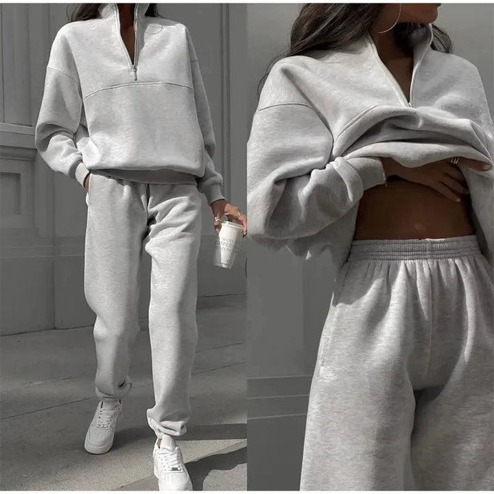 Nora | Cozy And Stylish High Waisted Lounge Two Piece Set