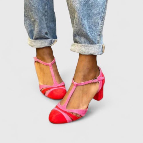 Joanna | Closed Toe T-Strap Heels – Modern Elegance for Women