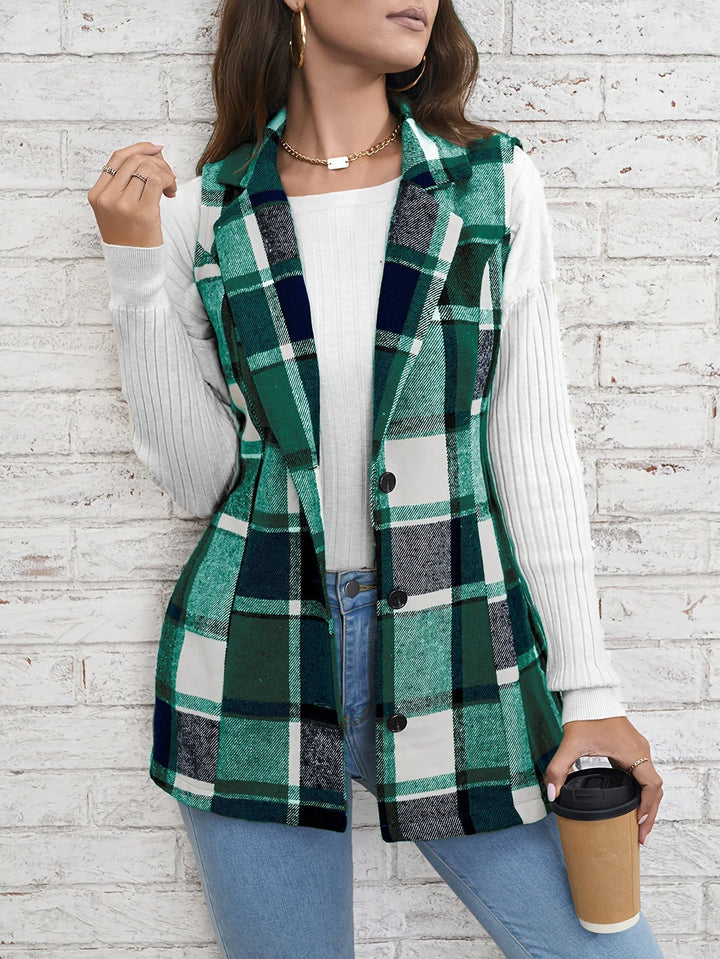 Julia | Elegant And Timeless Plaid Layering Vest