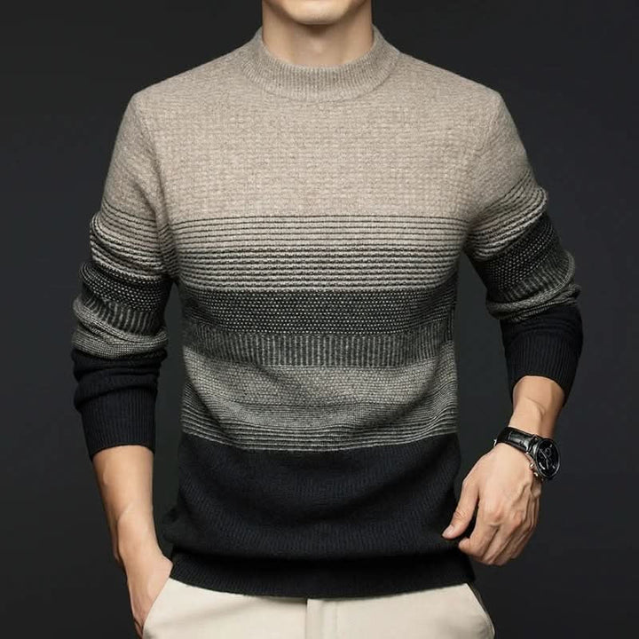 Huxley | Wol Gebreide Trui – Subtiel Gradient Design voor Mannen