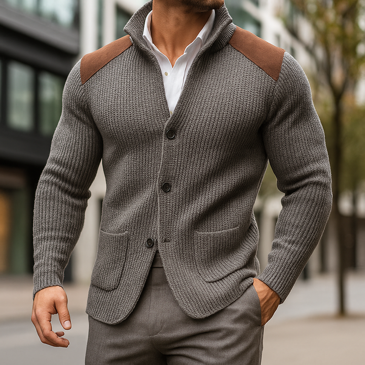 Robert | Stylish And Textured Men's Knit Blazer