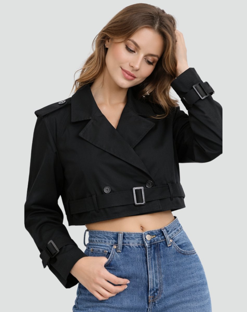 Olivia | Comfortable And Stylish Short Tailored Trench Coat