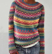 Victoria | Colorful And Comfortable Striped Knit Sweater