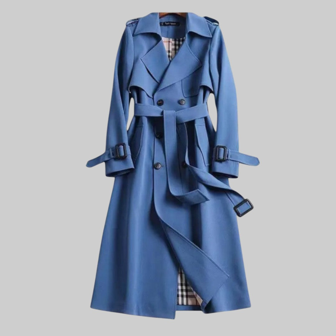 Sophia | Modern And Comfortable Long Double Breasted Trench Coat