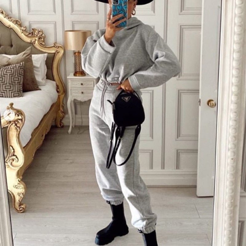 Drape | Two-Piece Tracksuit Set with Hood