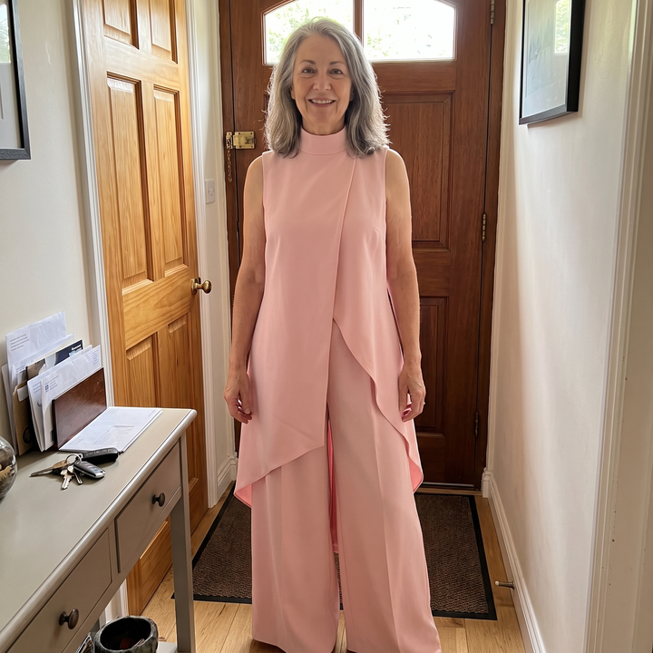 Elara | Wide Leg Jumpsuit – Elegant Asymmetric Design for Women