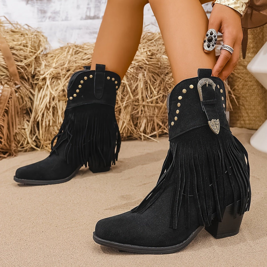Ava | Bold And Modern Fringe Cowboy Boots