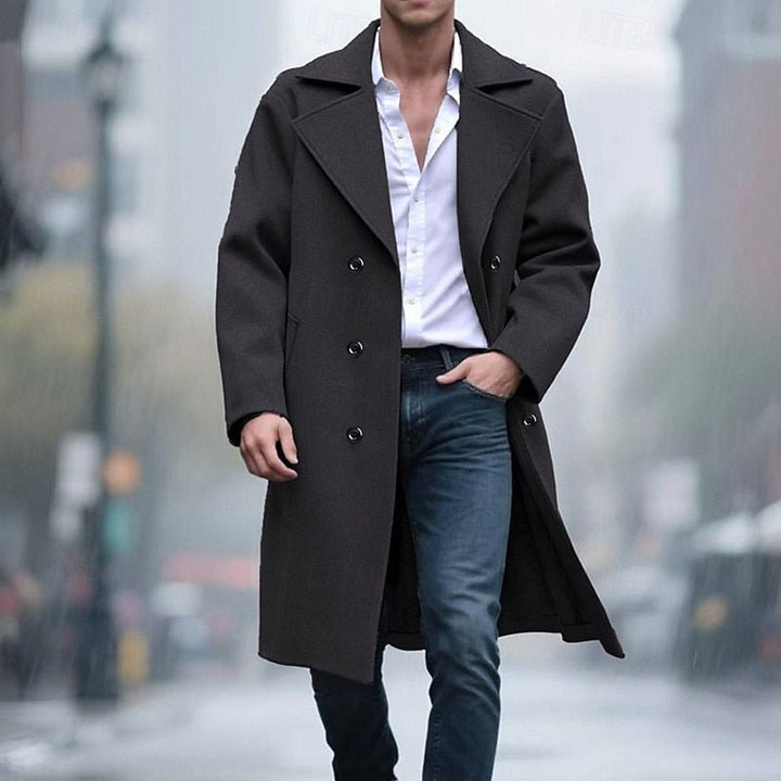 Barnaby | Tailored Long Overcoat – Timeless Warmth for Men