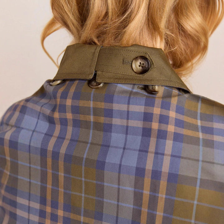 Olivia | Stylish And Trendy Check Collar Trench Coat