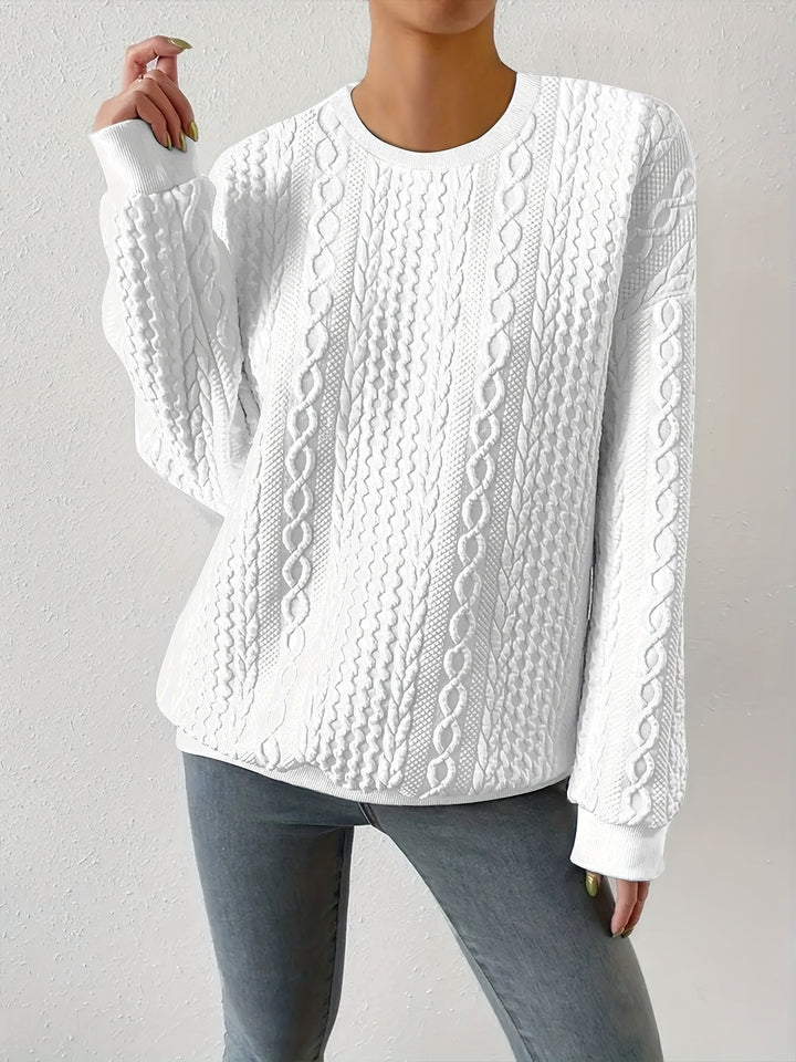 Joyce | Textured Cable-Knit Sweatshirt for Timeless Comfort