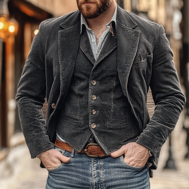 Alexander | Ensemble classique et vintage pour homme, avec blazer et gilet