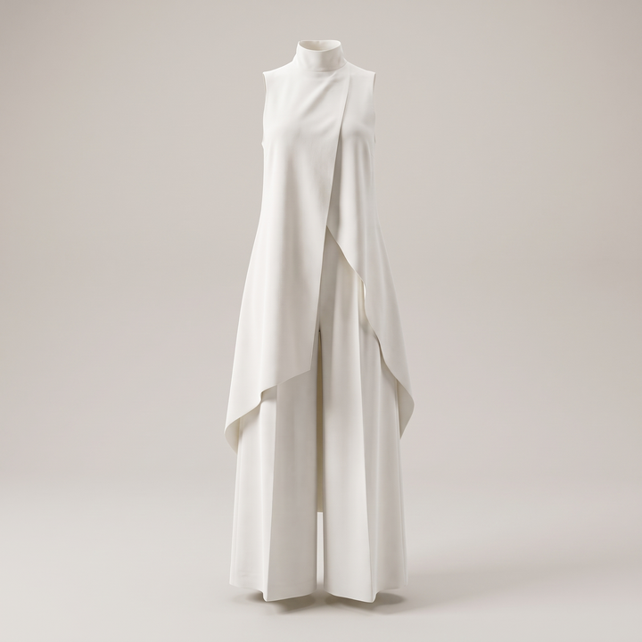 Elara | Wide Leg Jumpsuit – Elegant Asymmetric Design for Women