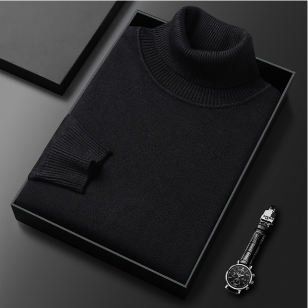 Hunter | Cashmere Cotton Turtleneck Sweater – Luxurious Fit for Men