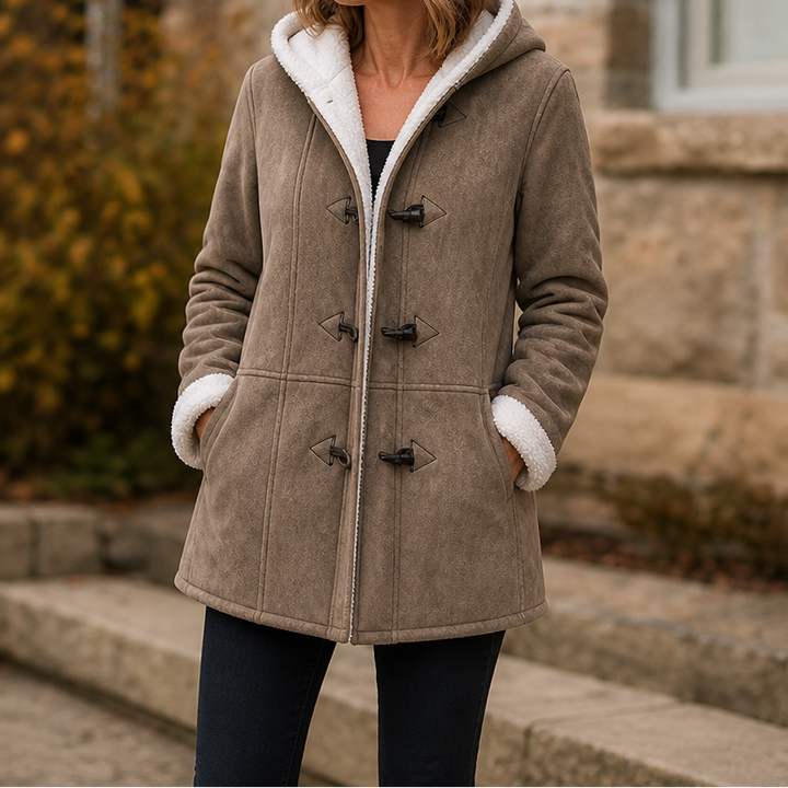 Plushbelle | Faux Shearling Winter Coat – Cozy Design for Women