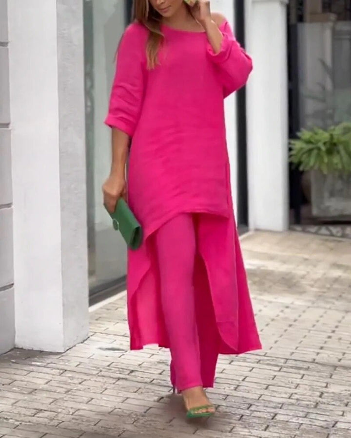 Sofia | Breathable And Stylish Summer Cotton Two Piece Set