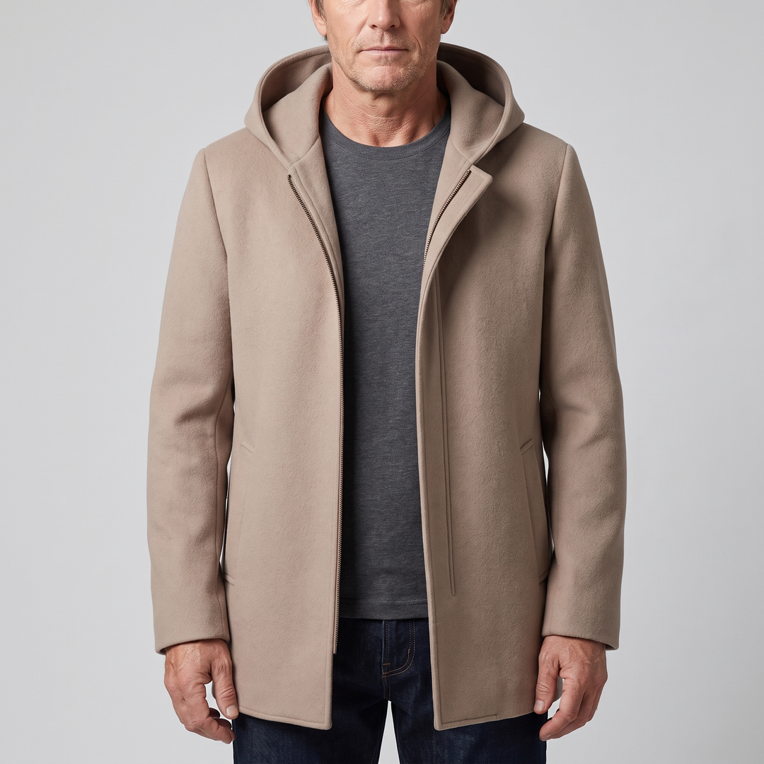 Woolen | Hooded Coat – Stylish Warmth for Men