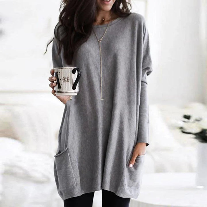 Sarah | Comfortable And Stylish Oversized Pocket Tunic Sweater