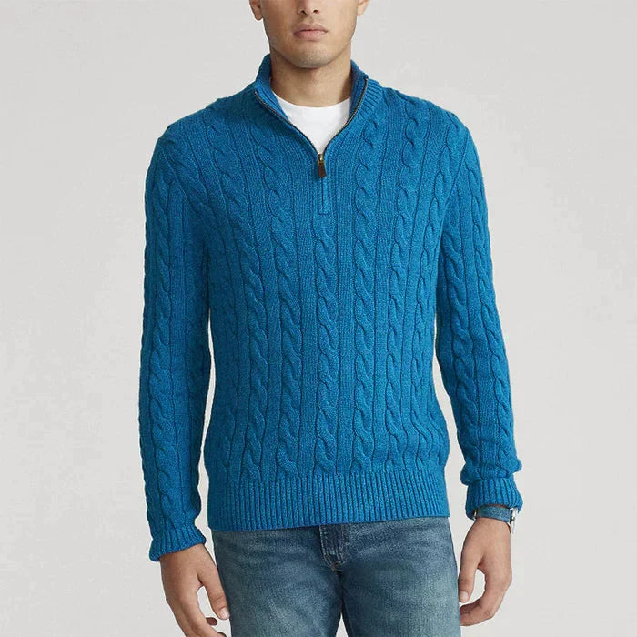 Maël | Knit Sweater – Stylish Cable Knit Design for Men