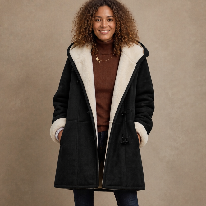 Wintlace | Shearling-Lined Duffle Coat for Women – Warm and Stylish