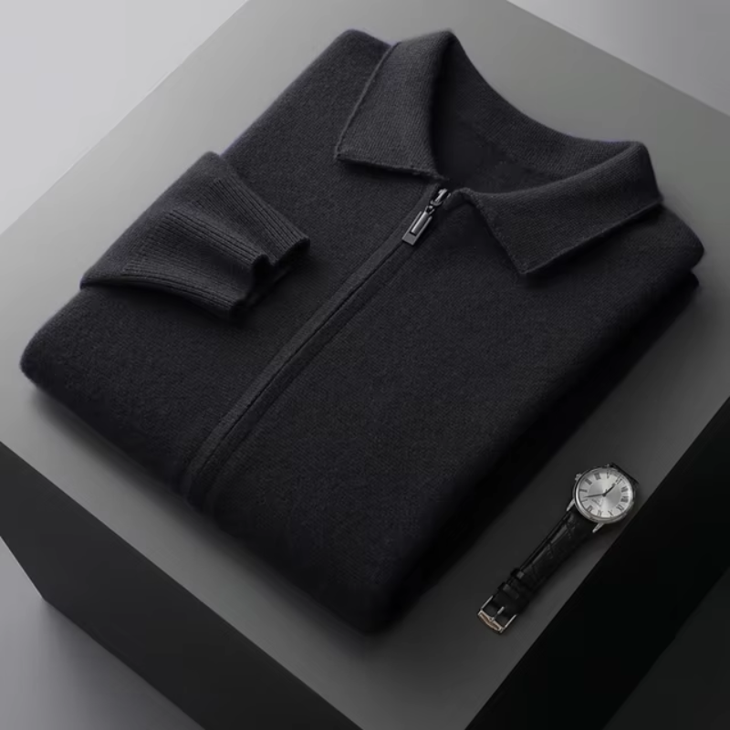 Ethan | Modern and Versatile Full-Zip Knit Cardigan