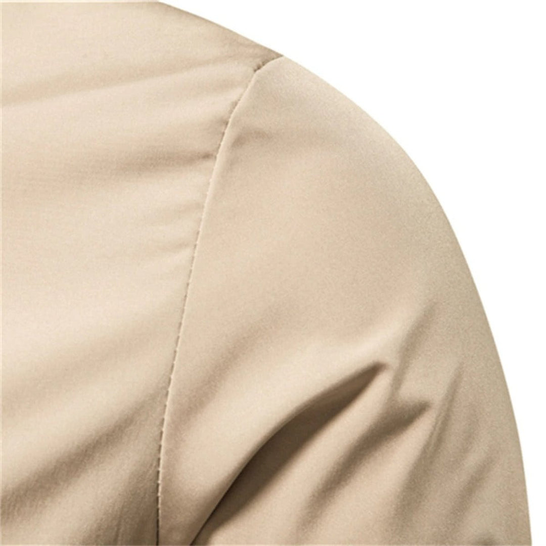 Maximilian | Casual Contrast Ribbed Bomber Jacket