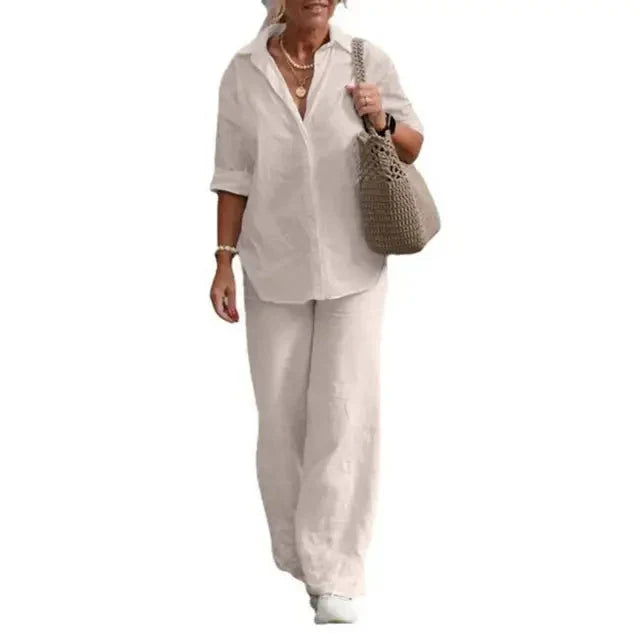 Maya | Airy And Sophisticated Linen Two Piece Set