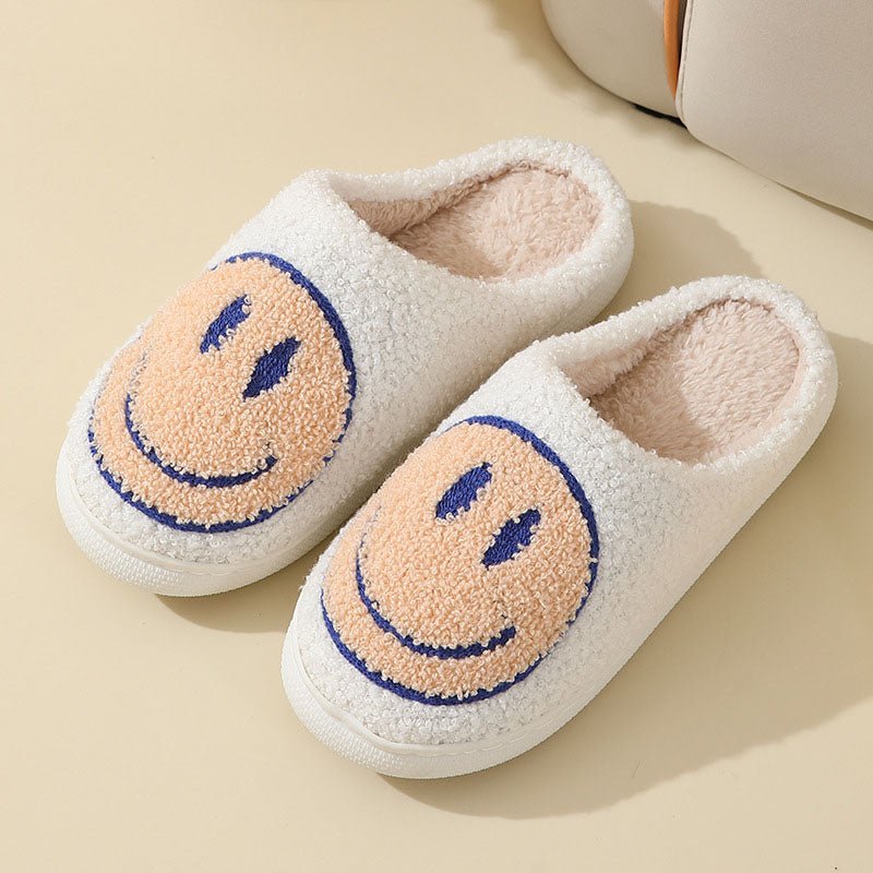 Caron | Unisex Slippers – Cozy Smiley Design for Home Use