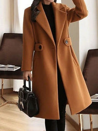 Elise | Warm and Refined Long Wool-Blend Trench Coat