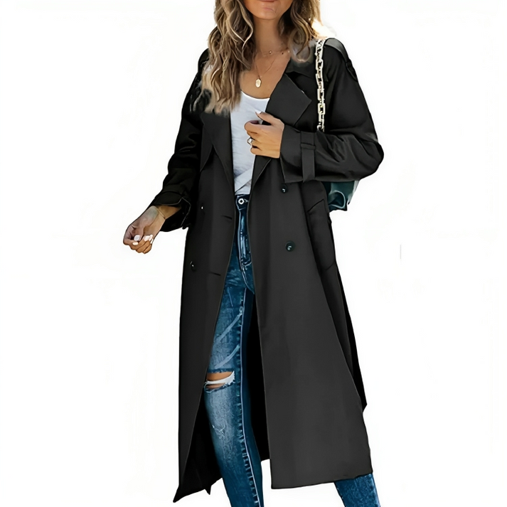 Nora | Comfortable And Elegant Double Breasted Trench Coat
