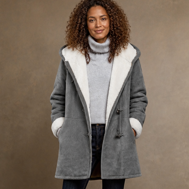 Wintlace | Shearling-Lined Duffle Coat for Women – Warm and Stylish